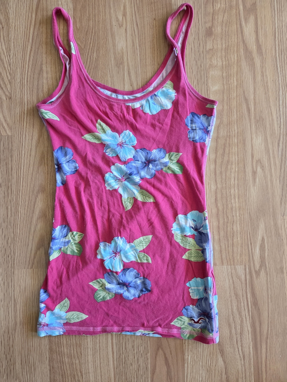 Hollister Hot Pink Floral Slim Tank